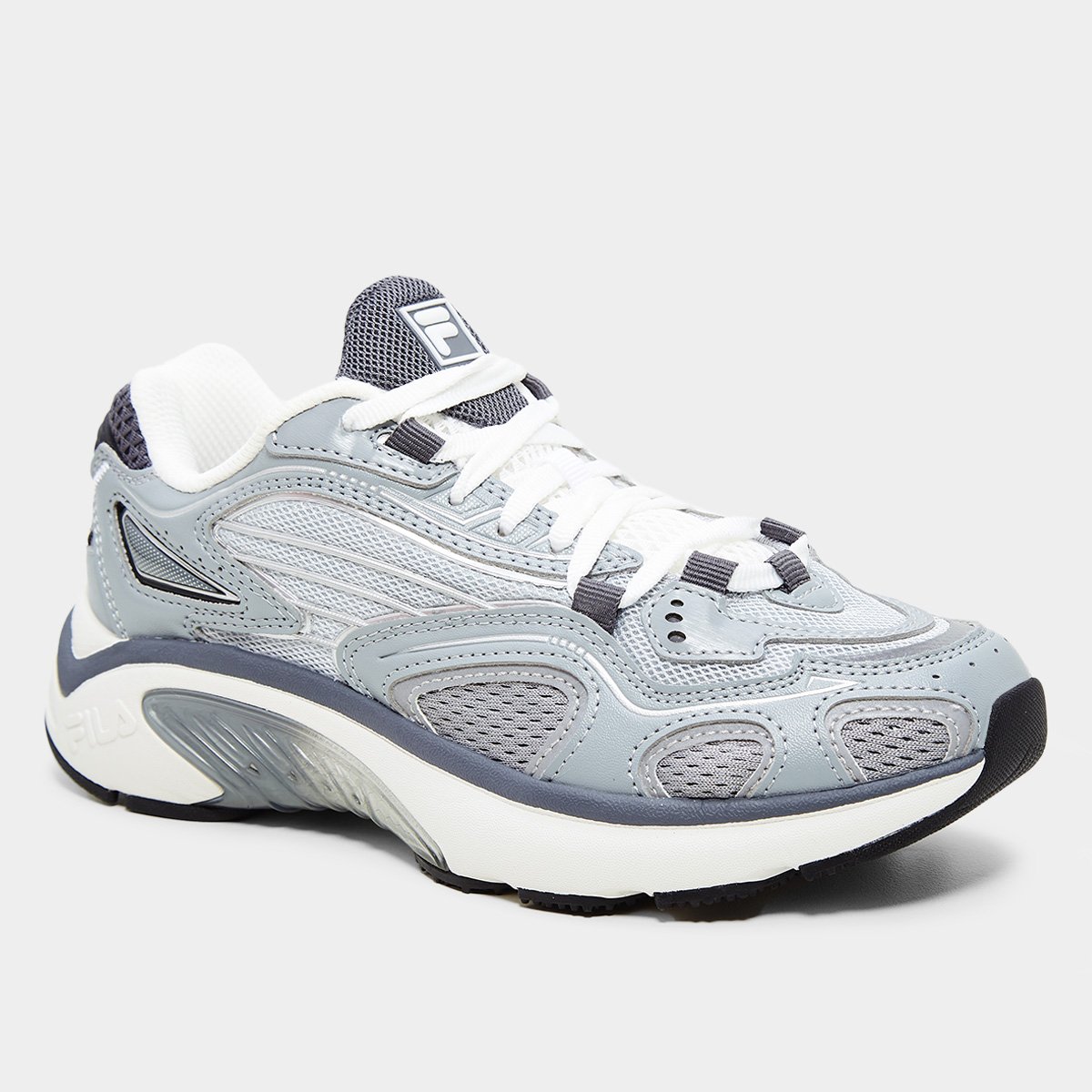 Miniatura Tênis Fila Blur 2 Feminino Cinza+Branco - 34