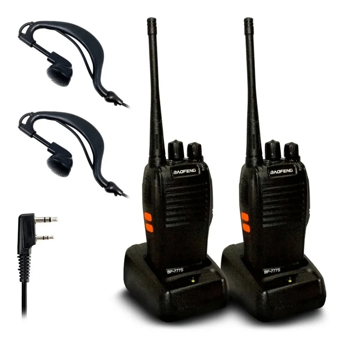 Miniatura Rádio Comunicador Walk Talk Baofeng BF-777s de 16 Canais Sem Fio