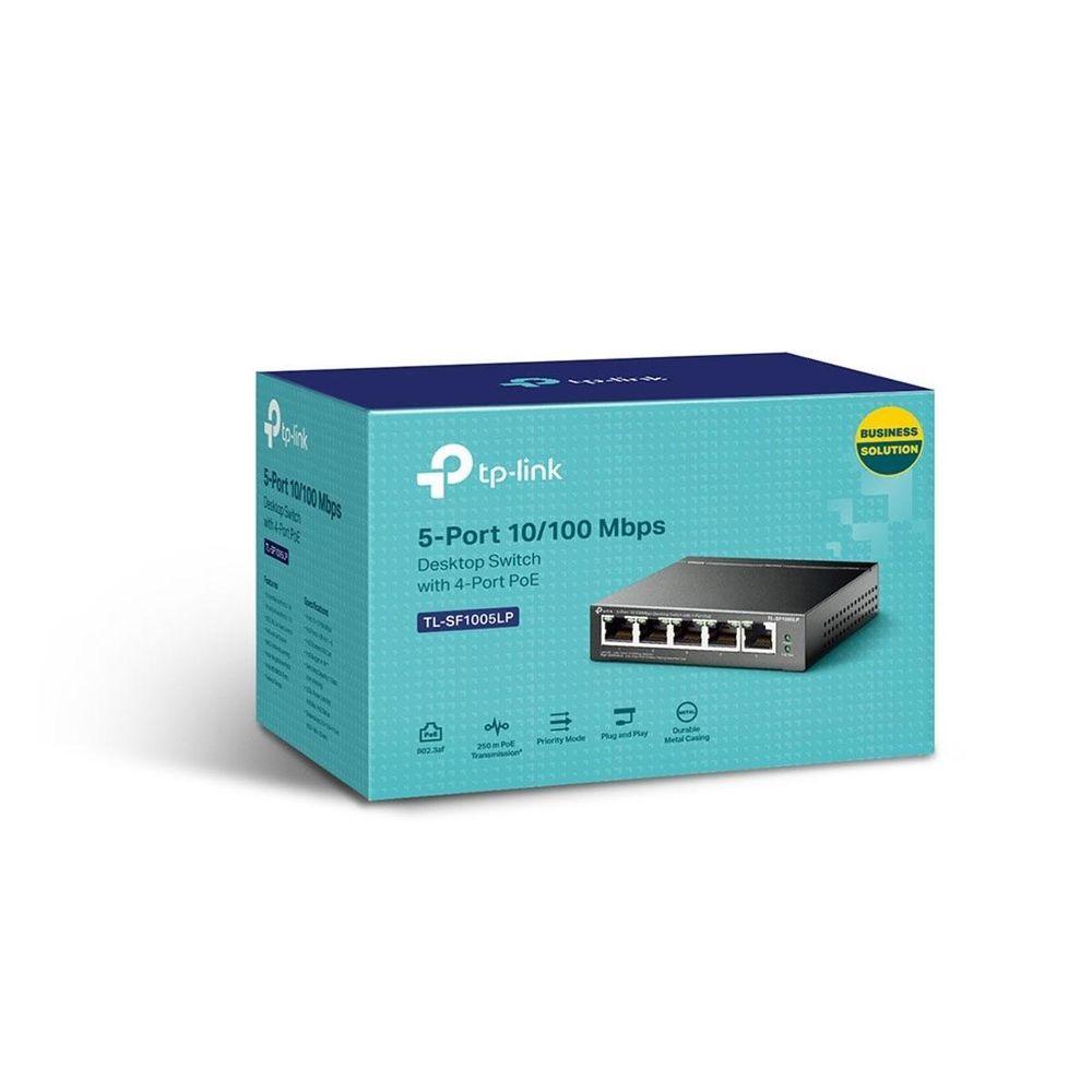 Miniatura Switch Poe 5 Portas Fast 10-100 (4 Portas Poe) Tl-sf1005lp Smb