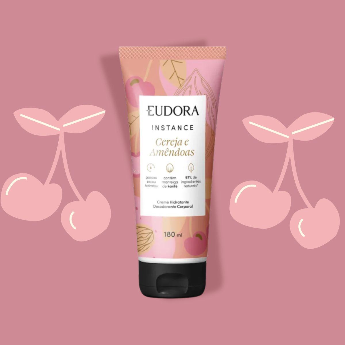 Miniatura Hidratante Corporal Eudora Instance Cereja E Amêndoas 180Ml