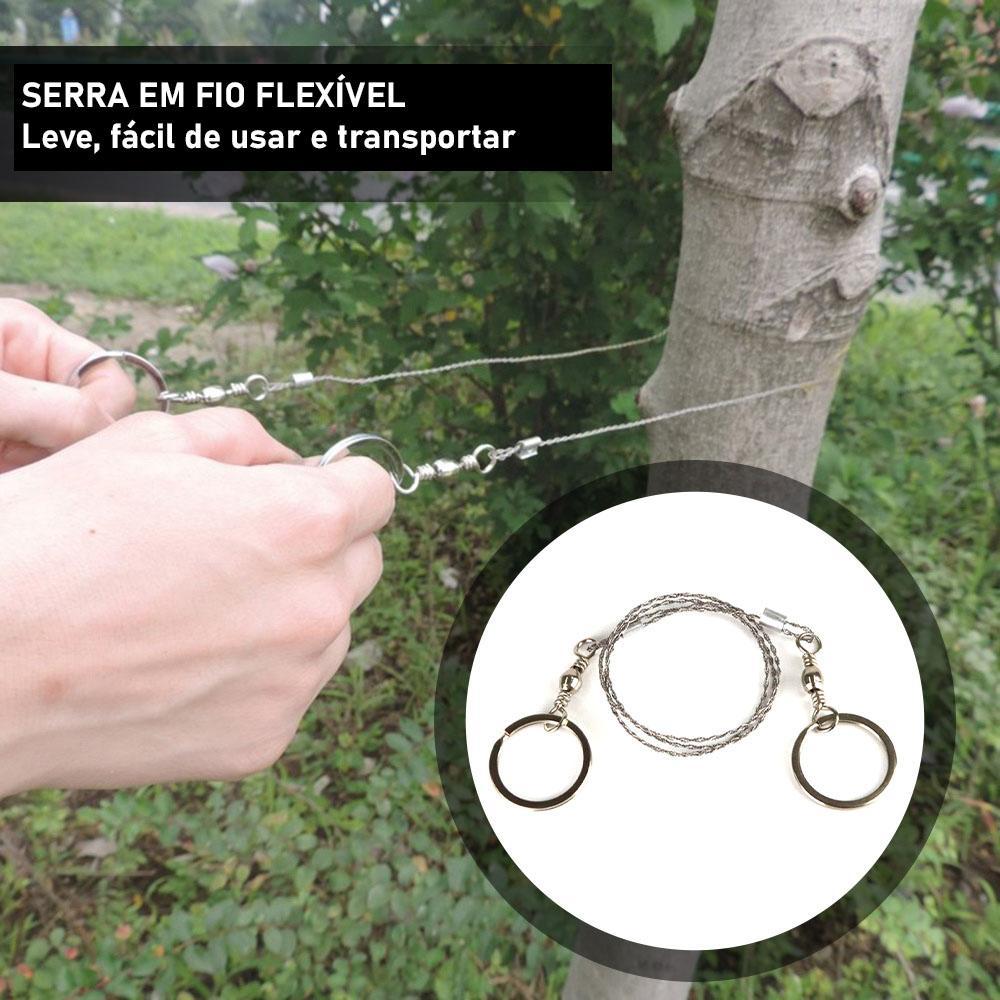 Miniatura Kit Sobrevivência Emergência Camping Trilha Canivete Pesca