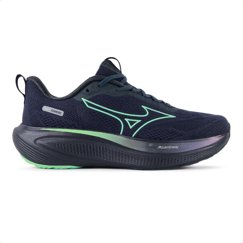 Miniatura Tênis Mizuno Base Prime Masculino Marinho / Verde - 38