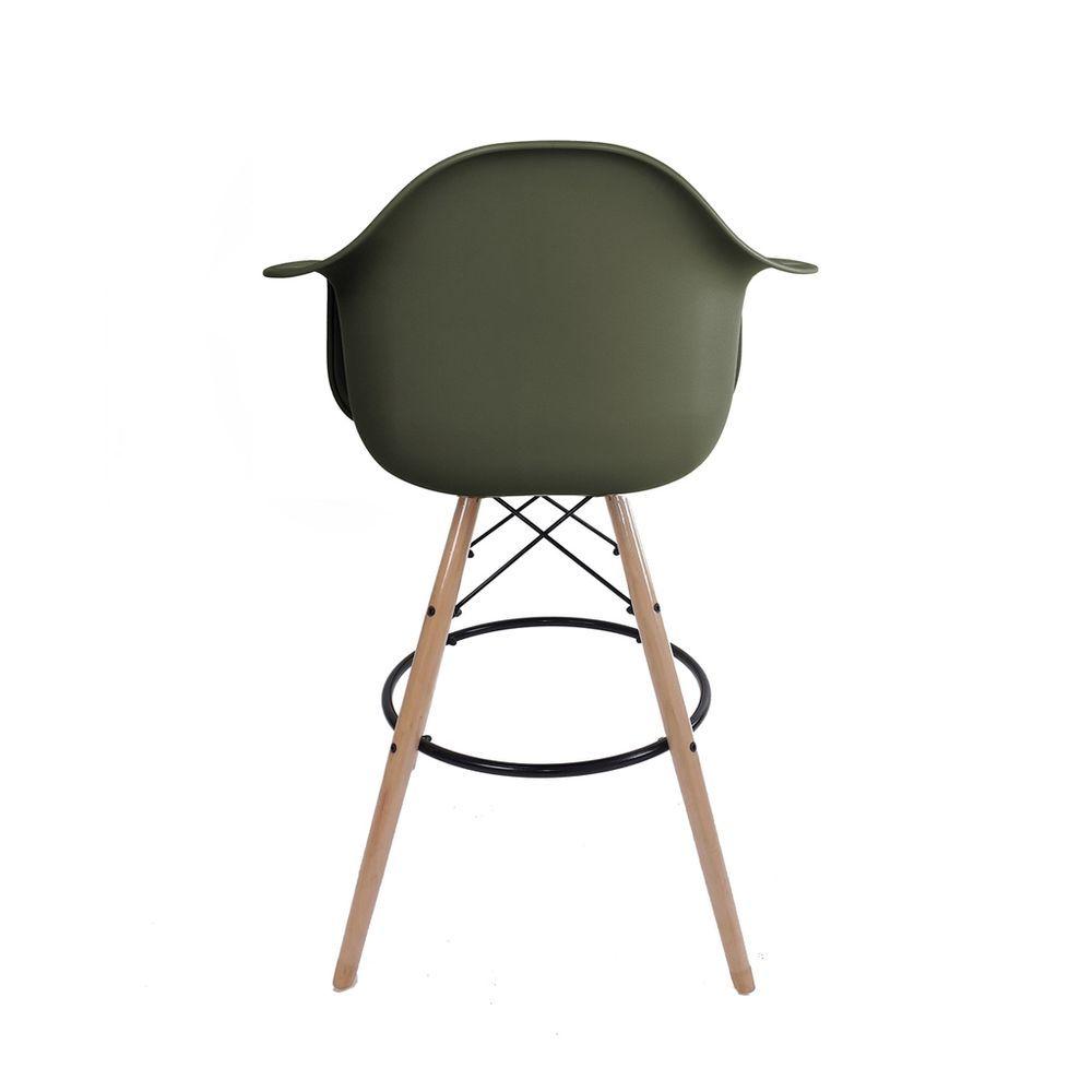 Miniatura Banqueta Eames Com Braço Cinza