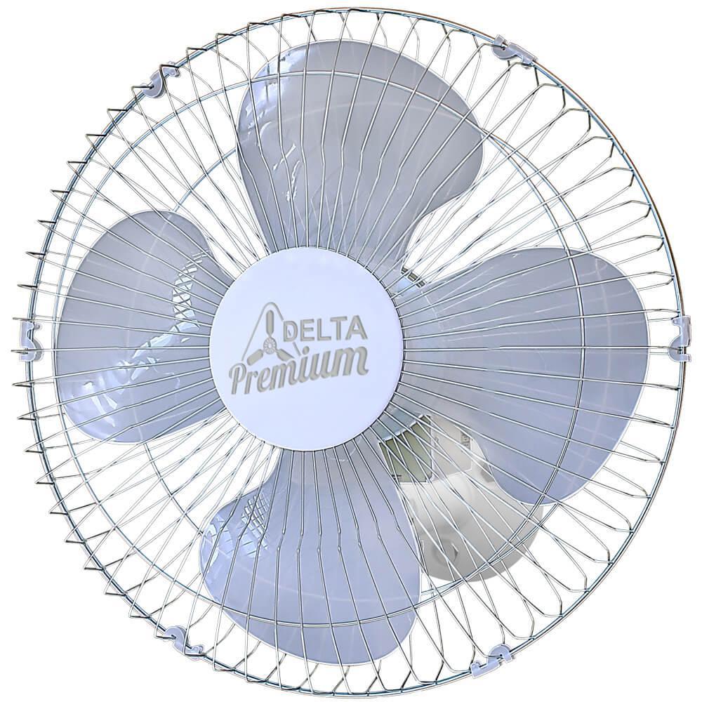 Miniatura Ventilador De Parede 50cm Branco/Cromo 60 Fios Premium