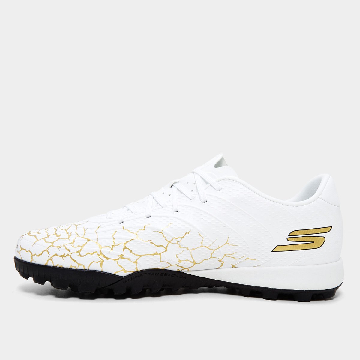 Chuteira Society Skechers Gold Masculina Branco+dourado - 38