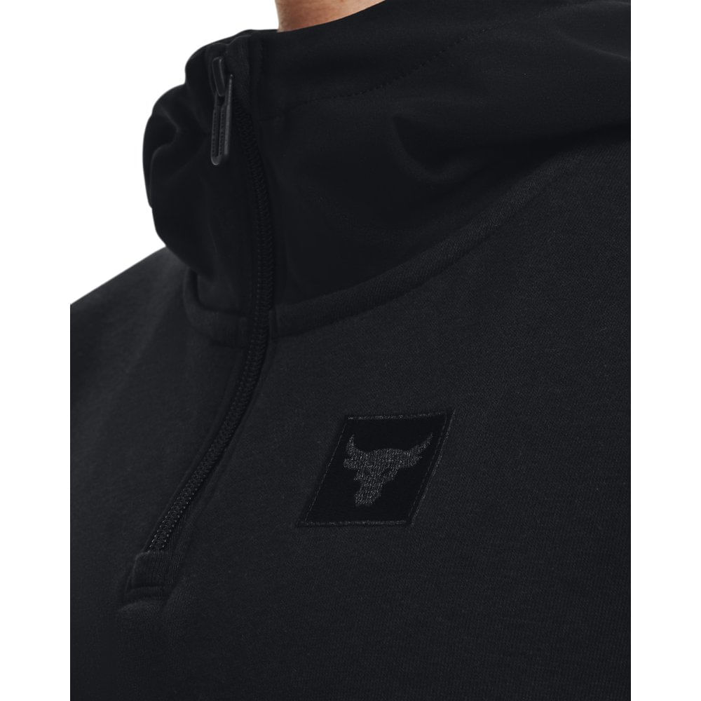 Miniatura Blusa de Treino Feminina Under Armour Project Rock Fleece 1/4 Preto - G
