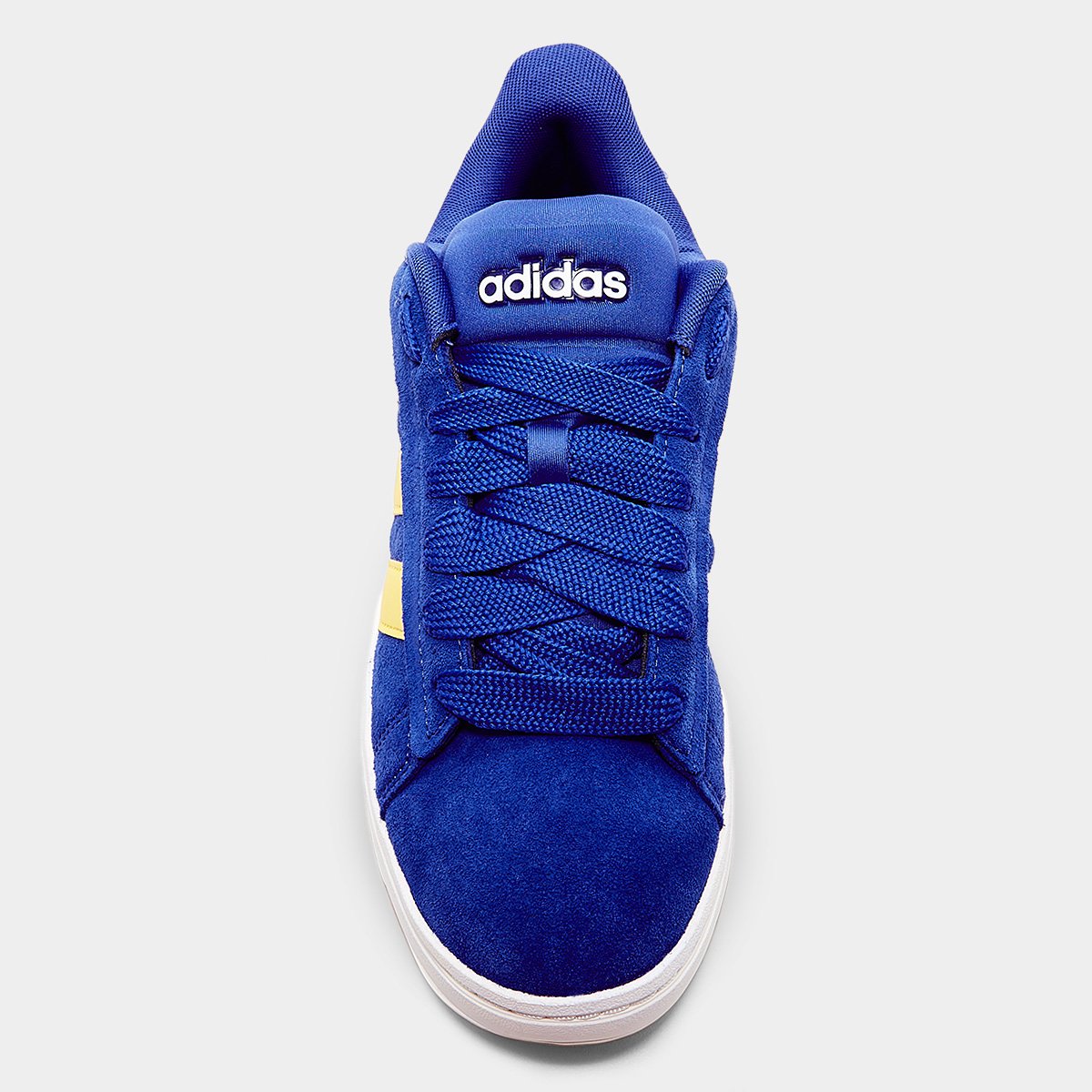 Miniatura Tênis Couro Adidas Grand Court Alpha Masculino Azul+amarelo - 34