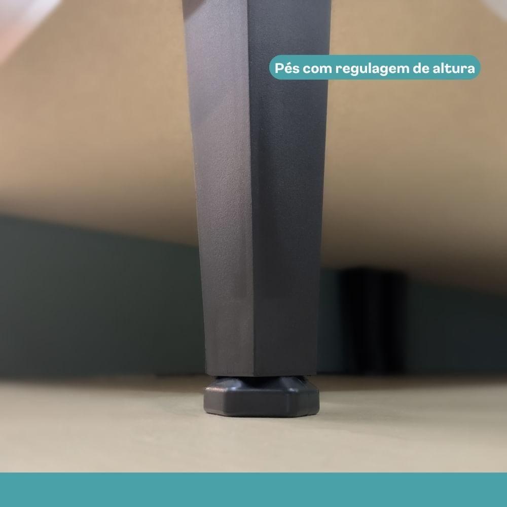 Armário De Cozinha Completa C/ Balcão Lótus Look Carraro Freijó Com Preto Touch