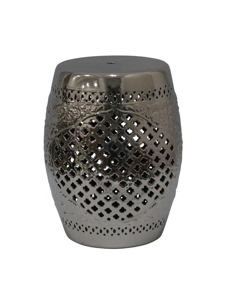 Miniatura Seat Garden De Cerâmica Xangai Prata Rivatti