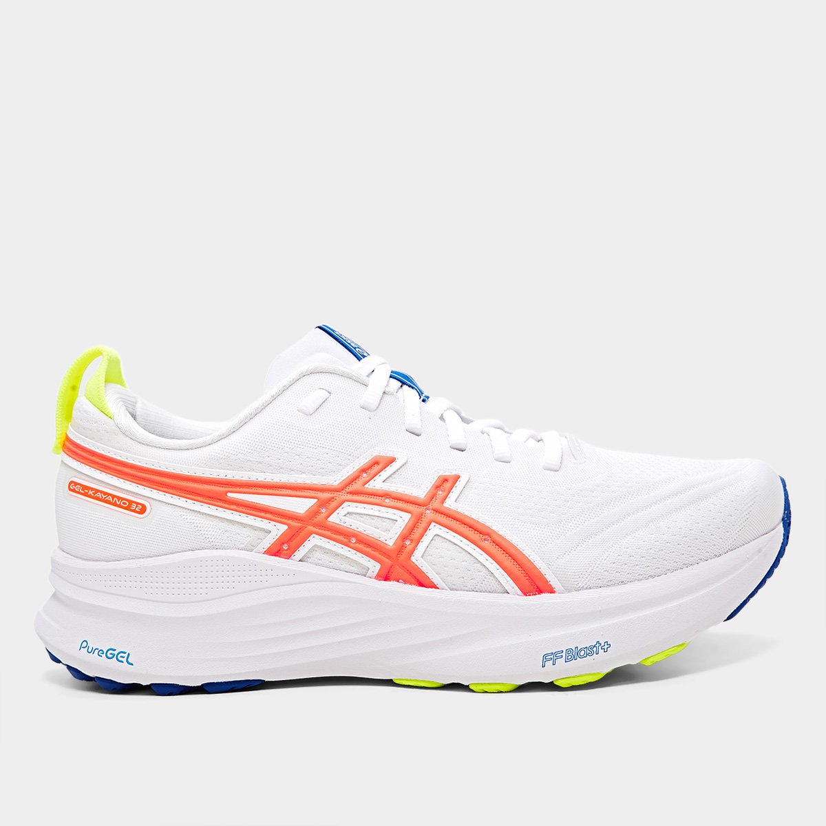 Miniatura Tênis Asics Gel Kayano 32 ATC Feminino Branco+Laranja - 33
