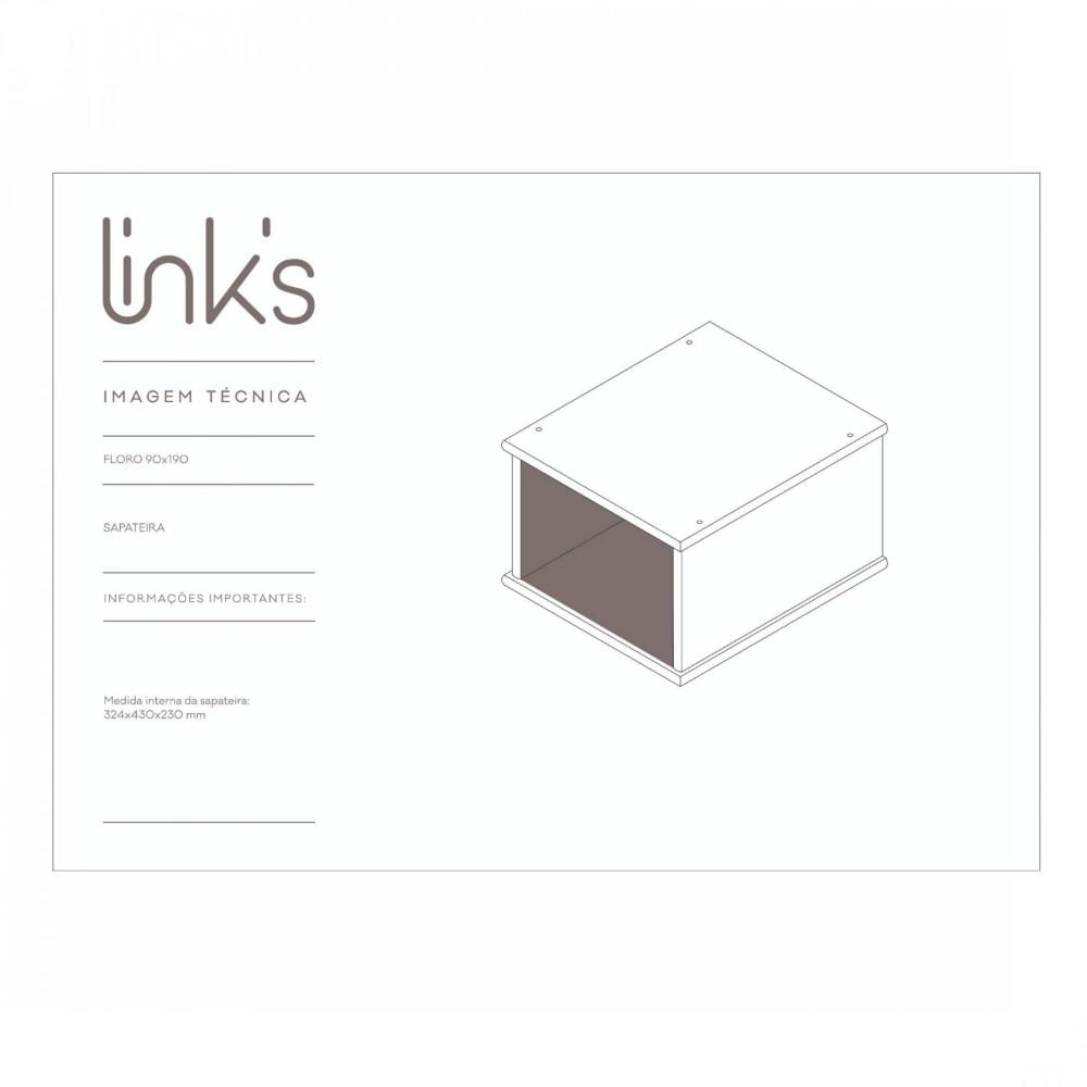 Miniatura Cama Solteiro 5 Gavetas e Nicho Madeira Maciça Floro Inter Link Branco Lavado