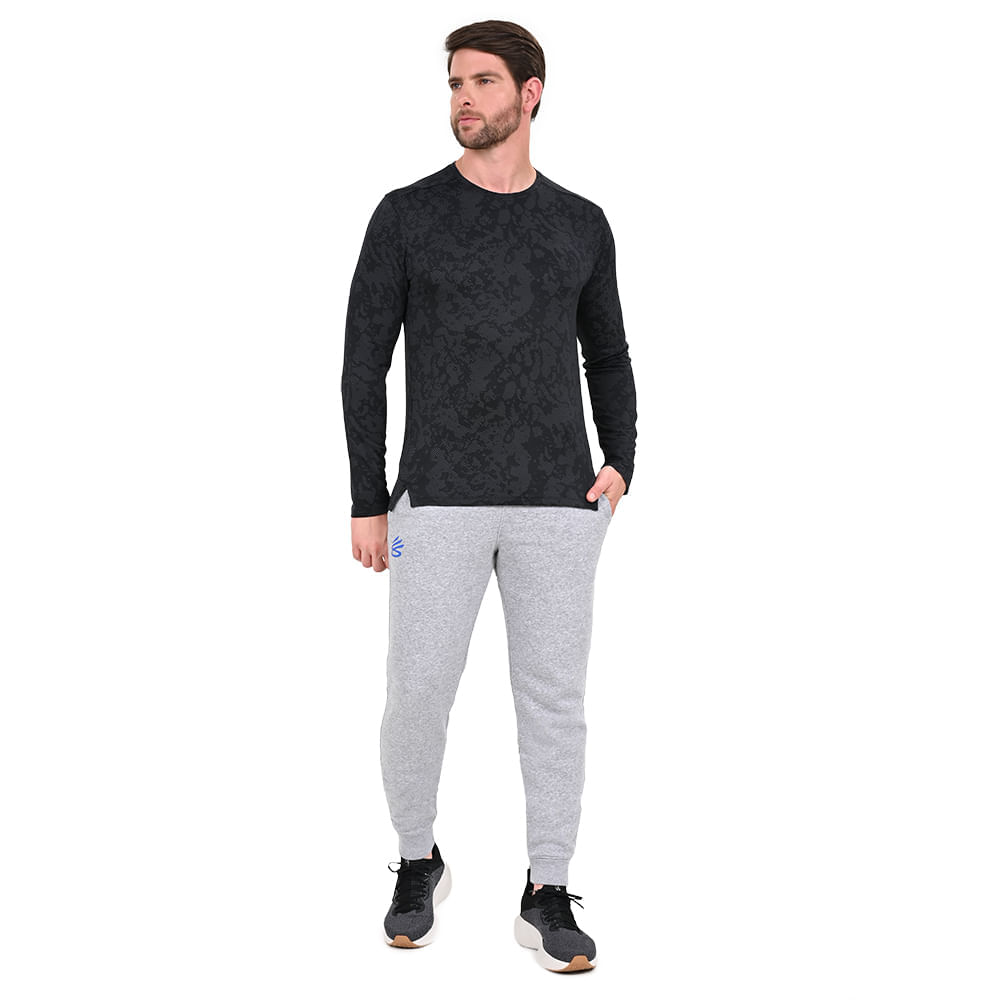 Miniatura Camiseta Manga Longa de Treino Masculina Under Armour Tech Vent Geode GG Preto