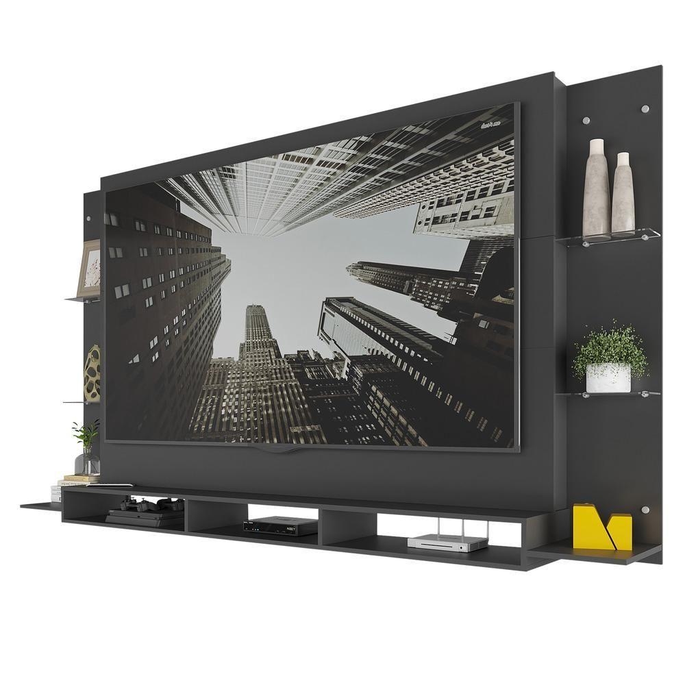 Miniatura Painel Com Suporte Tv 75" Web Multimóveis Mp1049 Preto