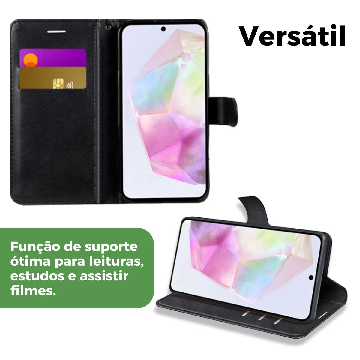 Miniatura Capa Carteira + Pelicula Hidrogel Privativa Para Samsung A56