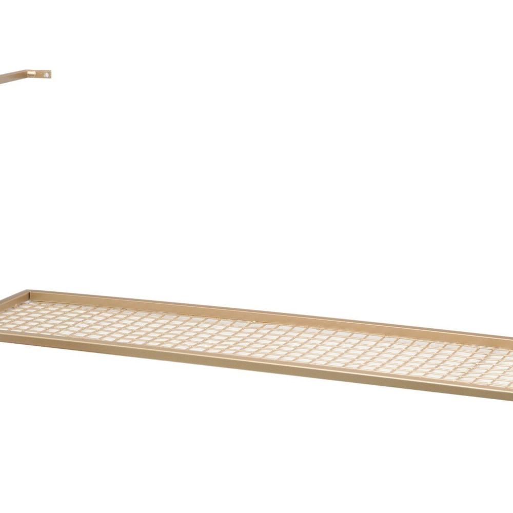 Miniatura Prateleira Angra 60cm Estilo Industrial Metal Cozinha Quarto Sala Decorativa Dourado