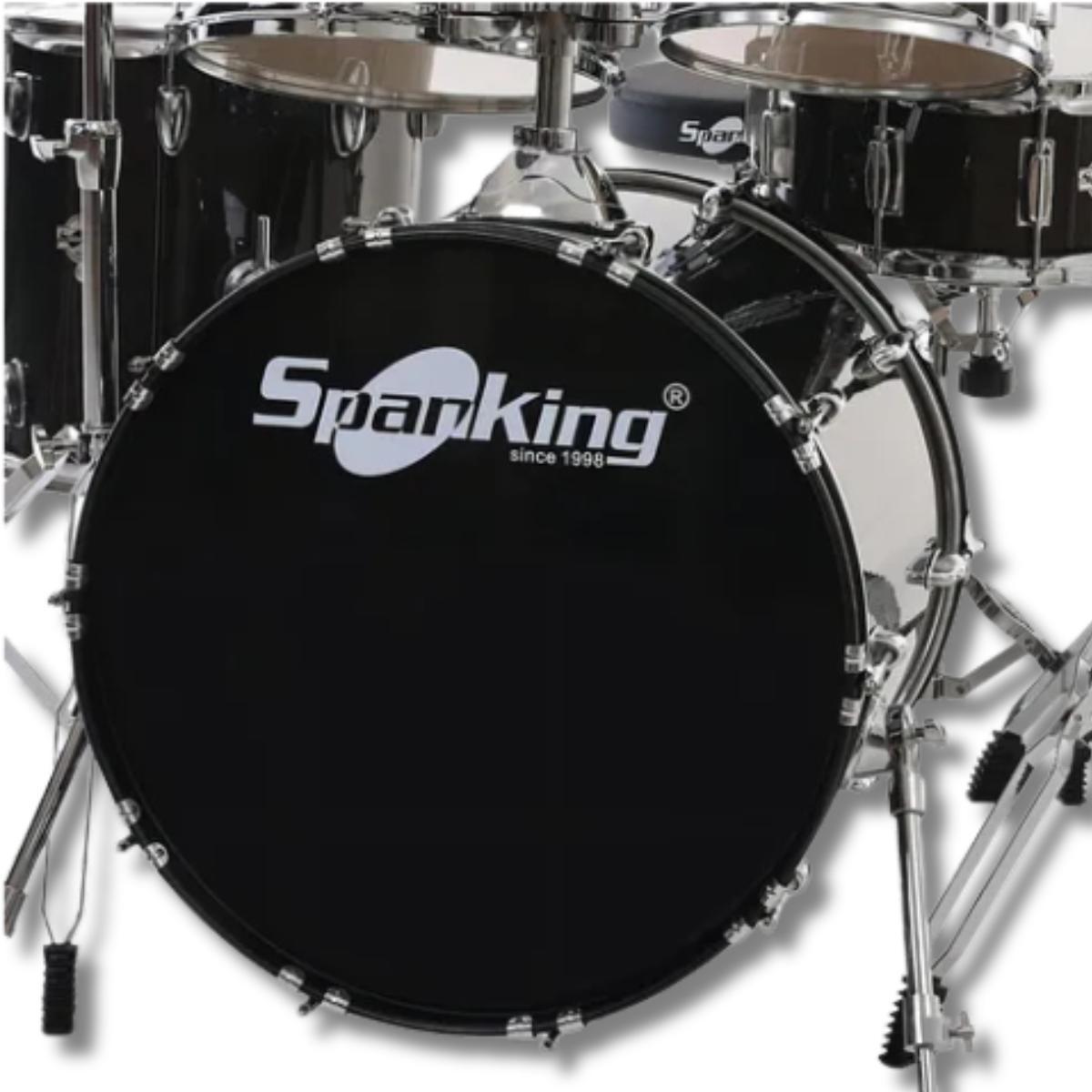 Miniatura Bateria Spanking Completa Preta Black Sparkle Bumbo 20