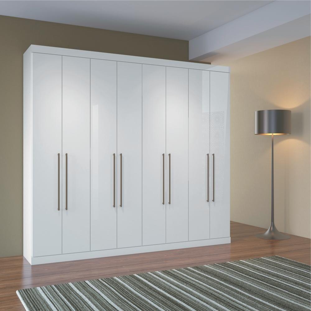 Conjunto Guarda Roupa E Cabeceira Alan Branco