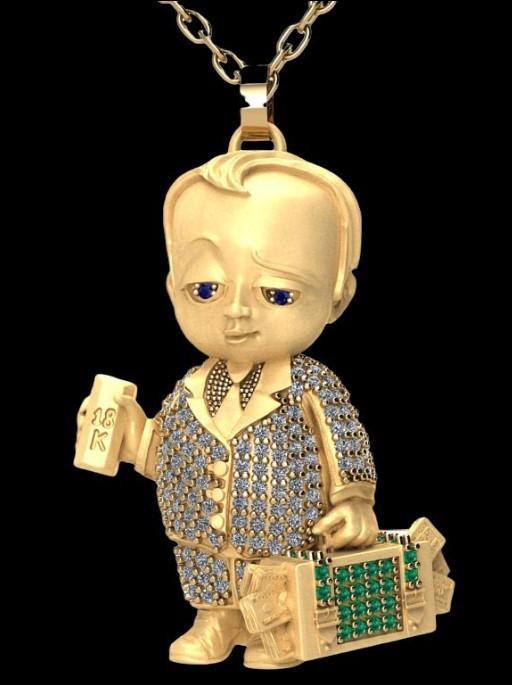 Miniatura Pingente Chefinho Banhado A Ouro 18K