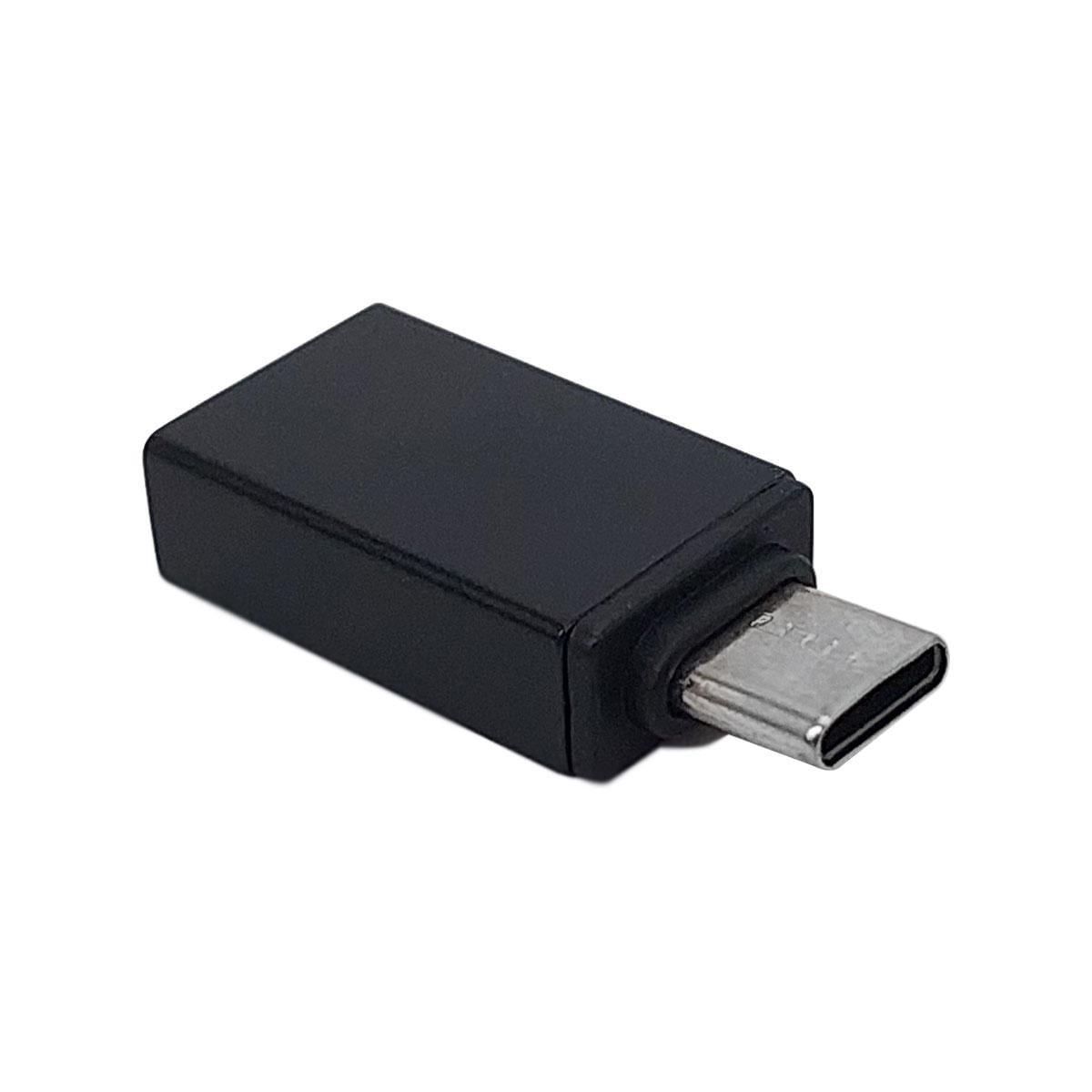 Miniatura Adaptador Tipo-C Macho X Usb Fêmea Gv Brasil, Preto Adt.1092