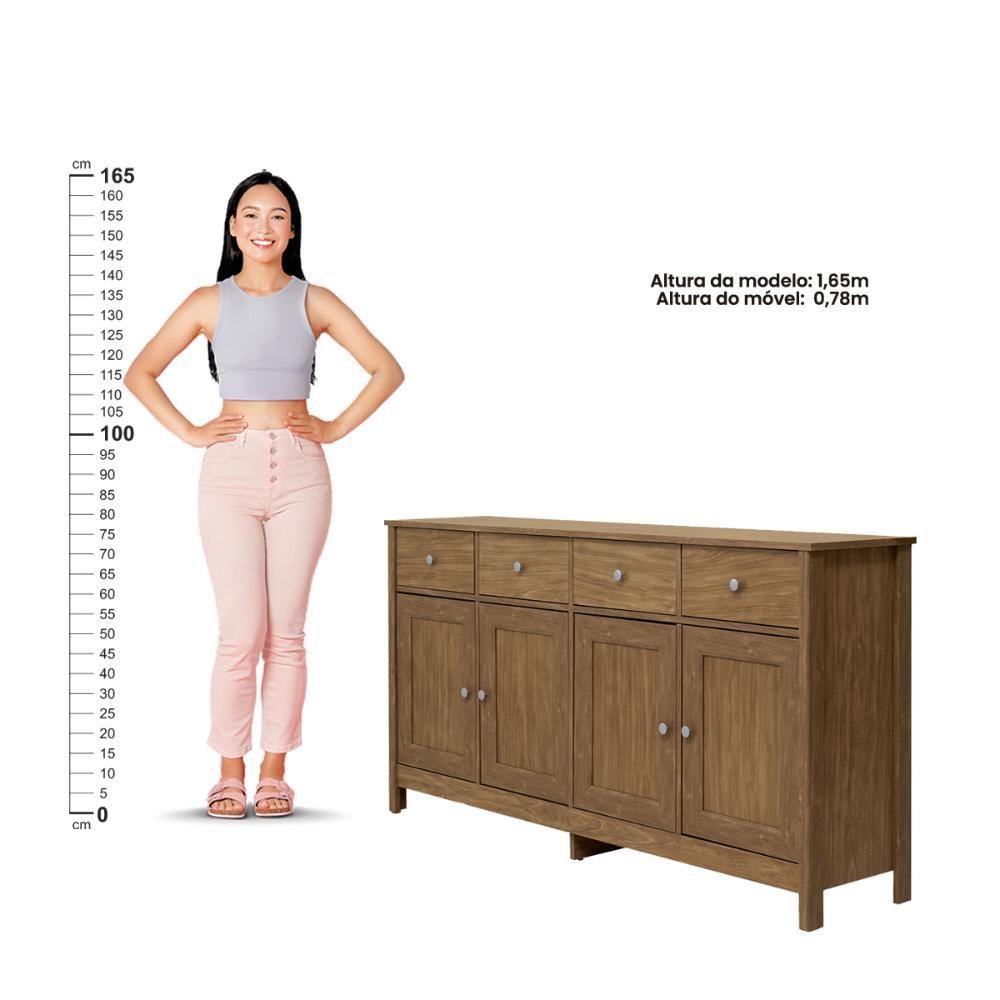 Cristaleira + Aparador Buffet Ditália E-962-r-626 Cor:diamond Diamond