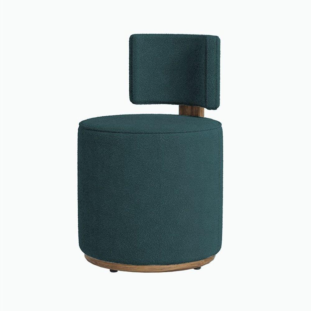 Miniatura Puff Margo Decorativo Orgânico Veludo - 7 Decor Verde Escuro