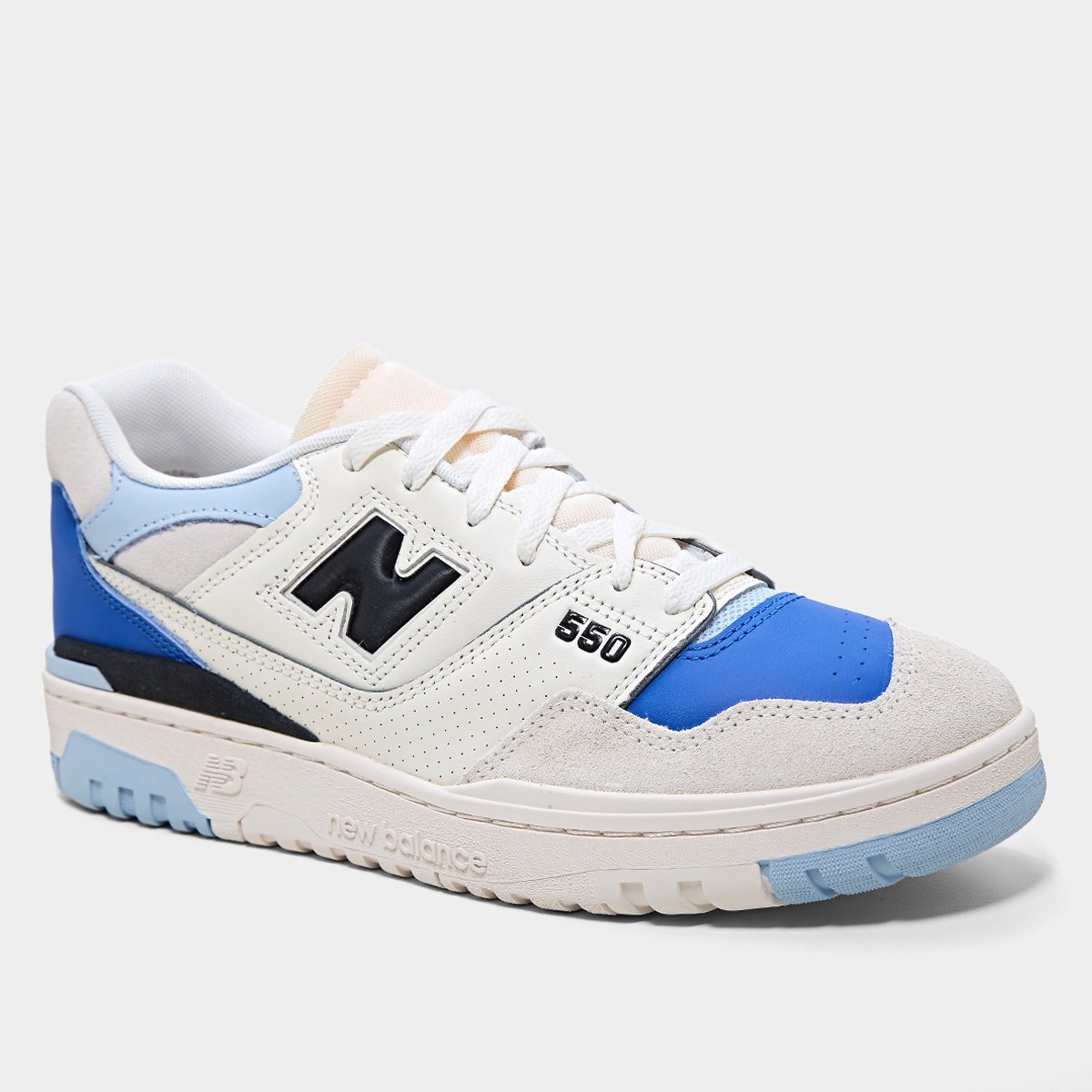 Miniatura Tenis New Balance 550 Masculino Bege+Azul - 34