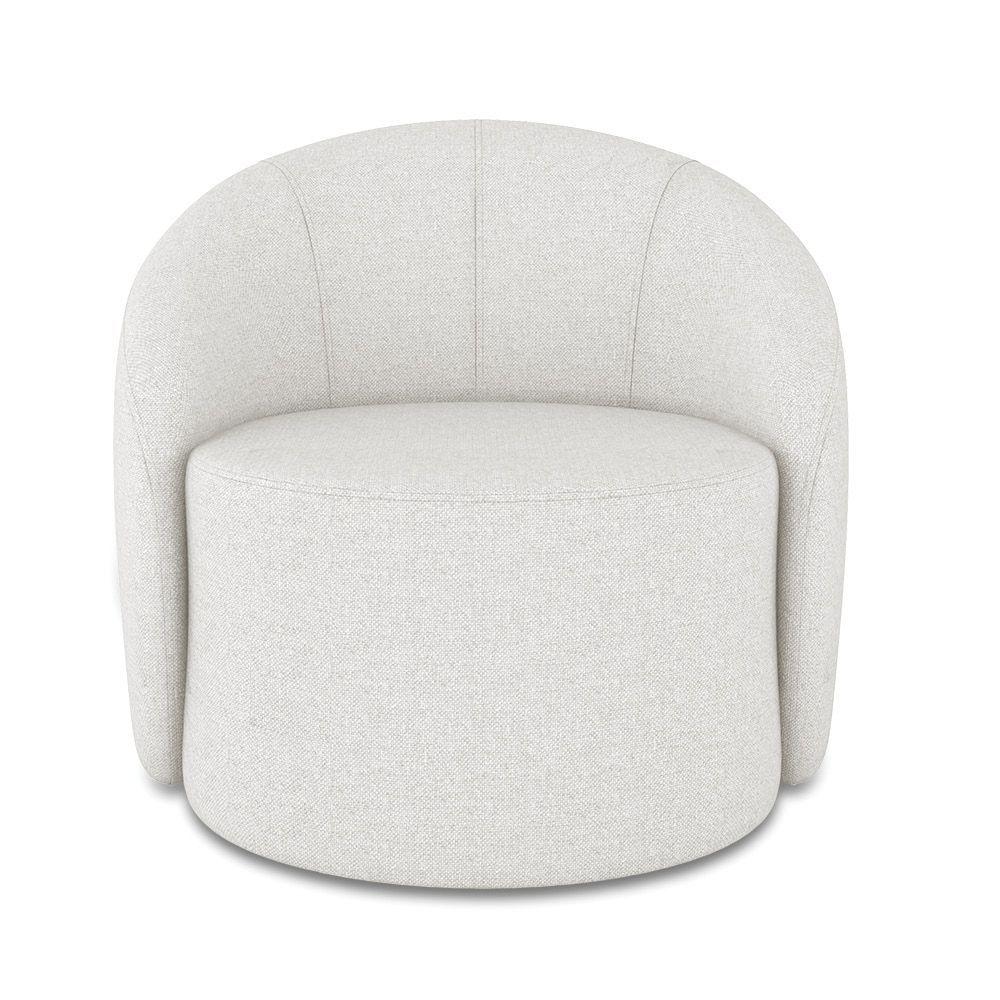 Miniatura Poltrona Decorativa Orgânica Lua Linho Cinza D03 - D'rossi
