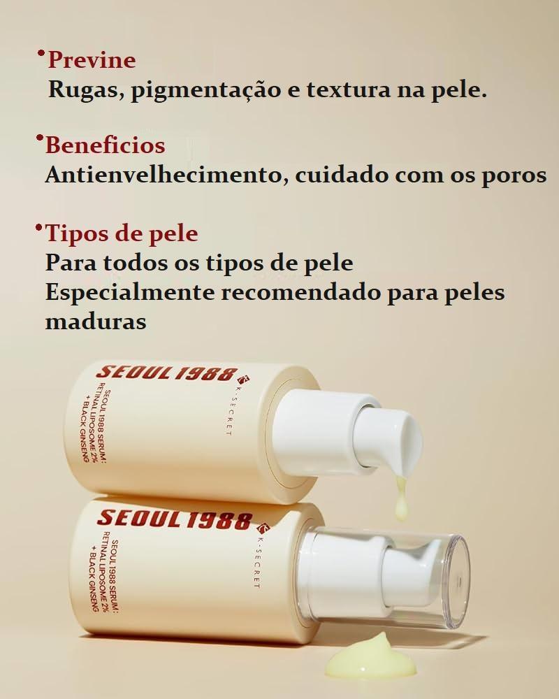 Miniatura Sérum Retinal Liposome 2% Ksecret Seoul 1988 Ginseng Preto