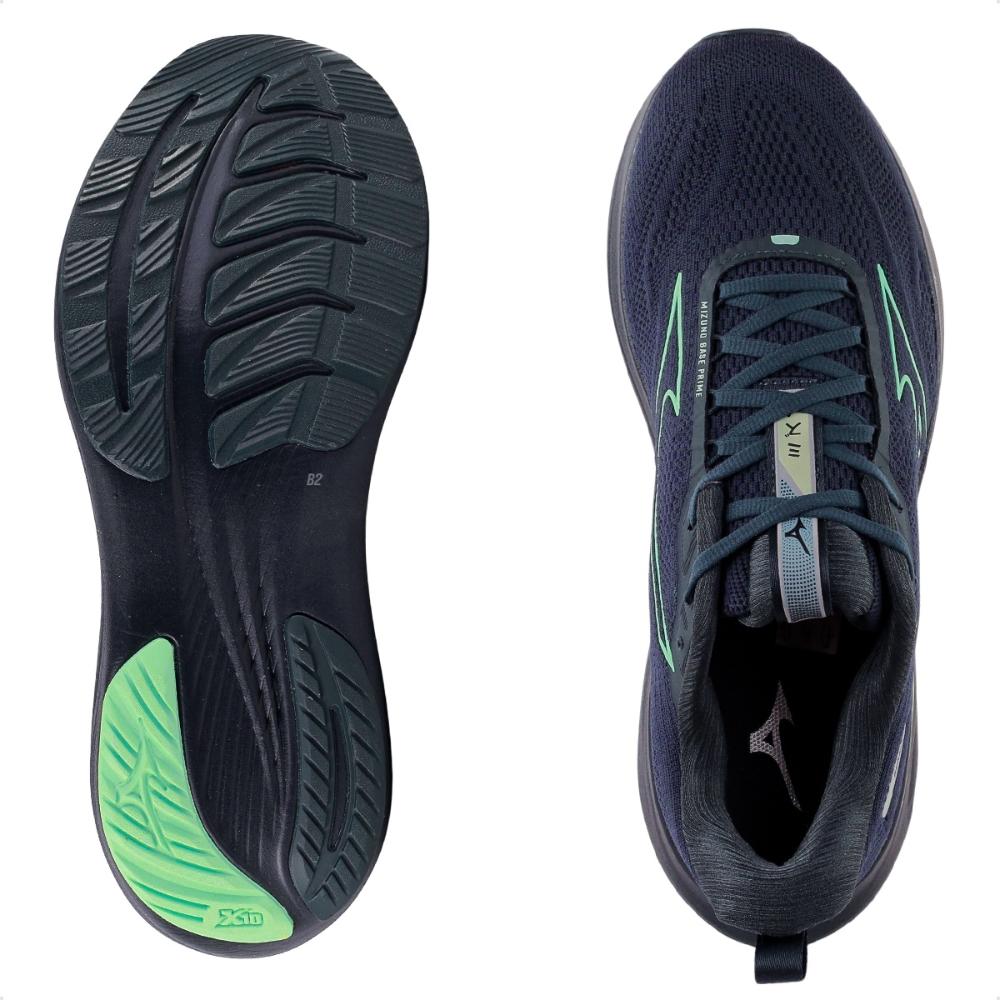 Tênis Mizuno Base Prime Masculino Marinho / Verde - 38
