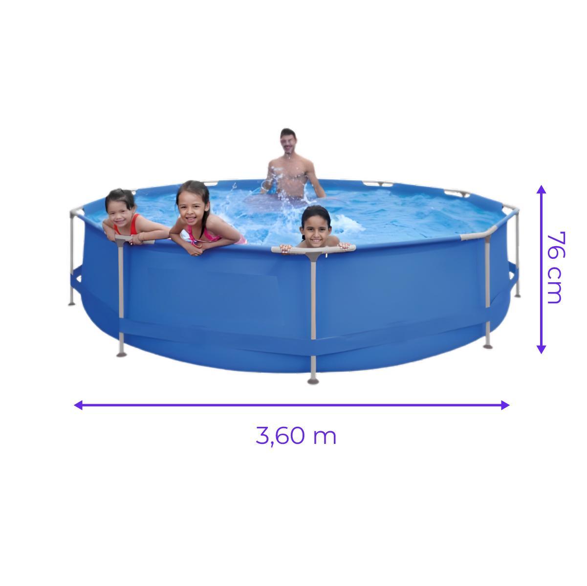 Miniatura Piscina 6800 Litros Estruturada Com Válvula De Drenagem