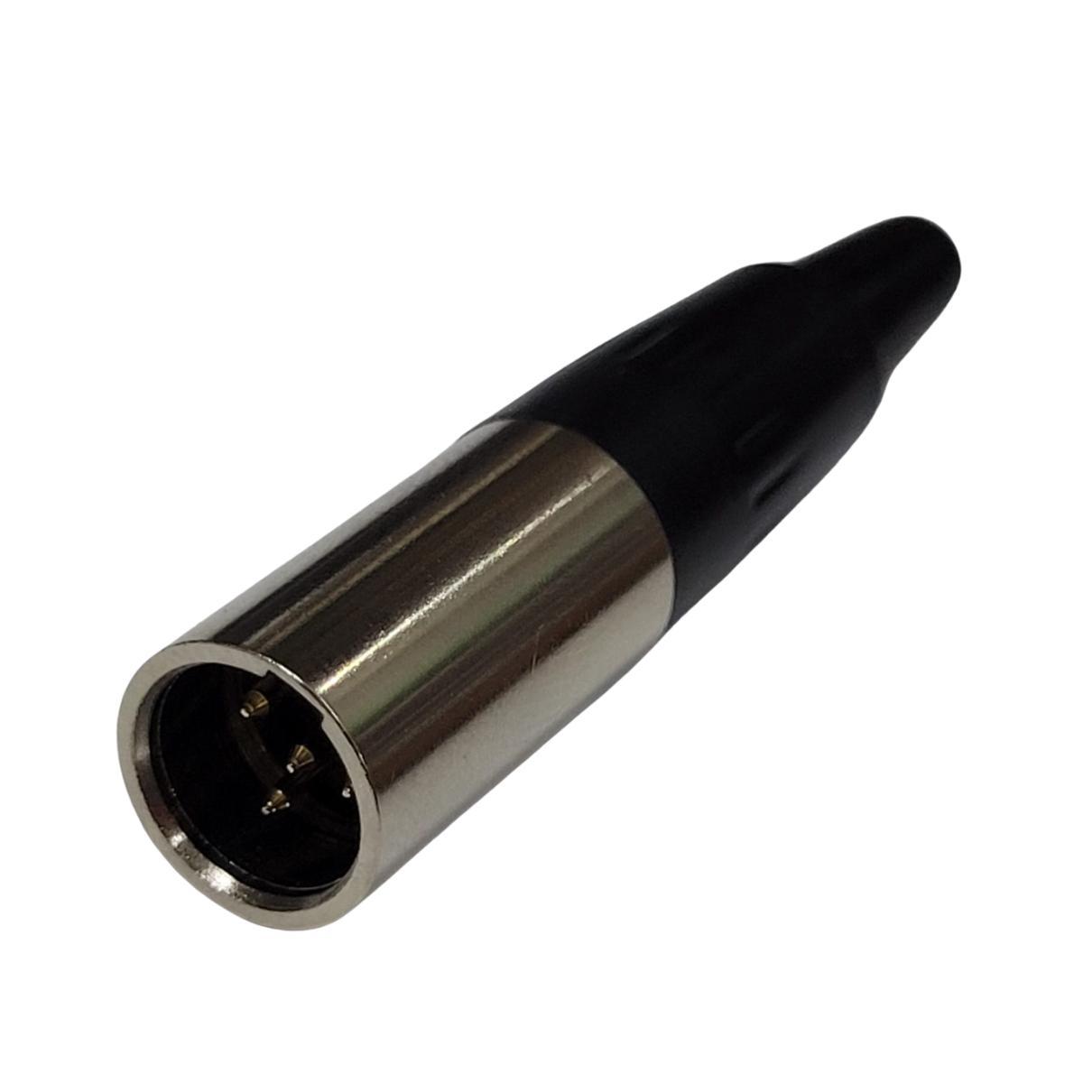 Miniatura Kit 4 Plug Mini Xlr Macho E Fêmea 4 Pinos Profissional
