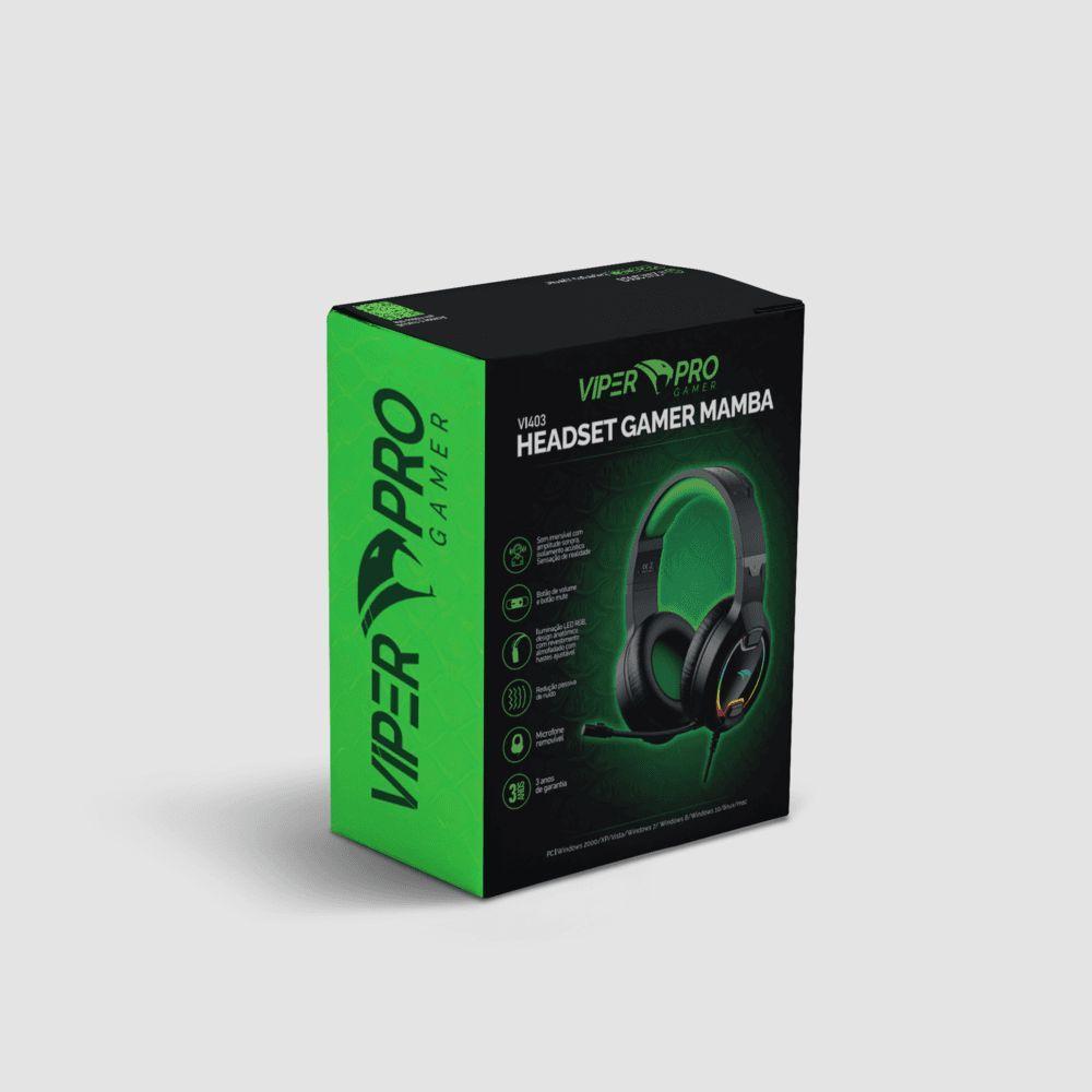Miniatura Headset Gamer Viper Pro Rgb Mamba - 403