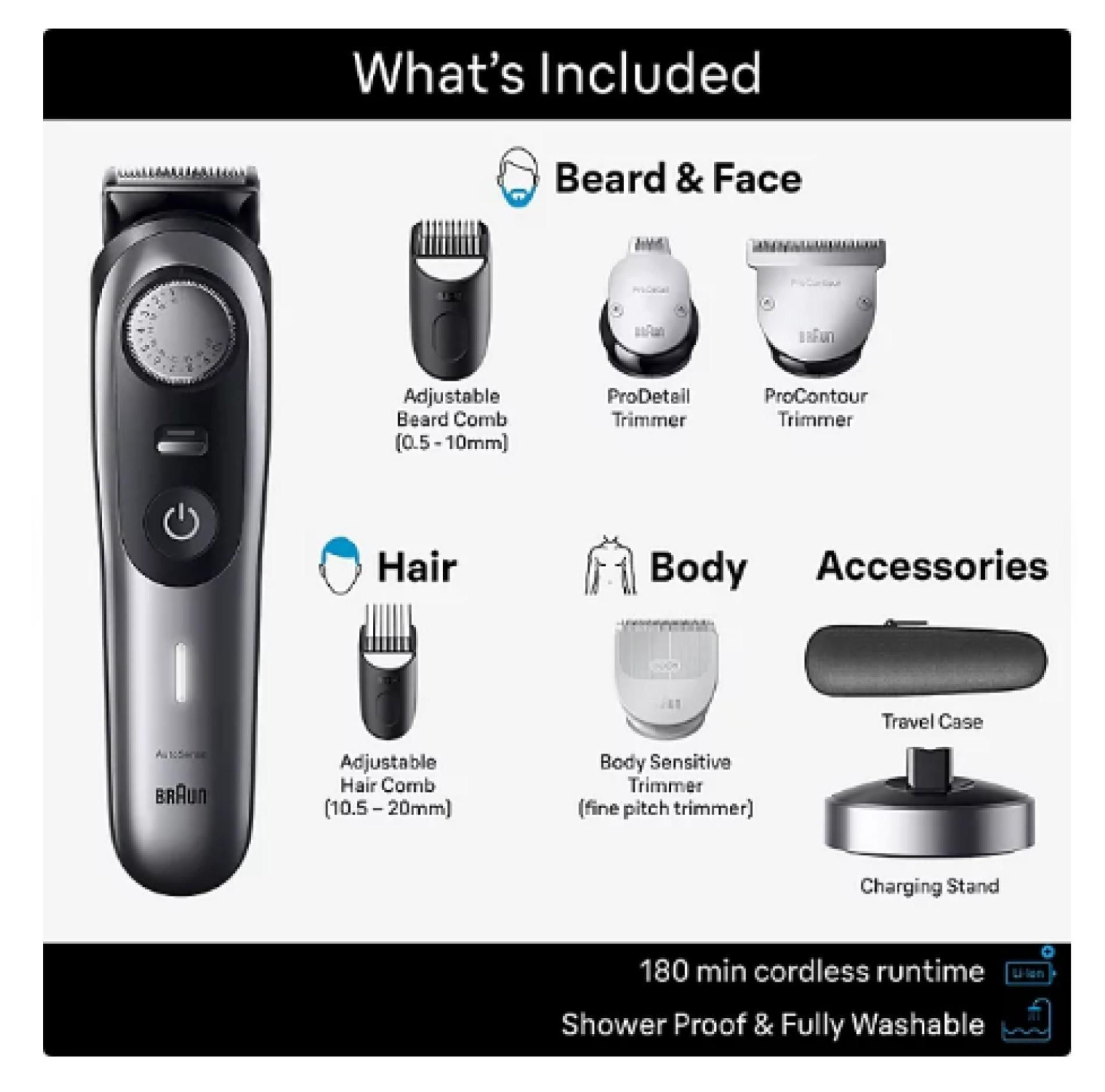 Braun Series 9 All-In-One 8In1 Aparador De Pelos Barba/Corpo