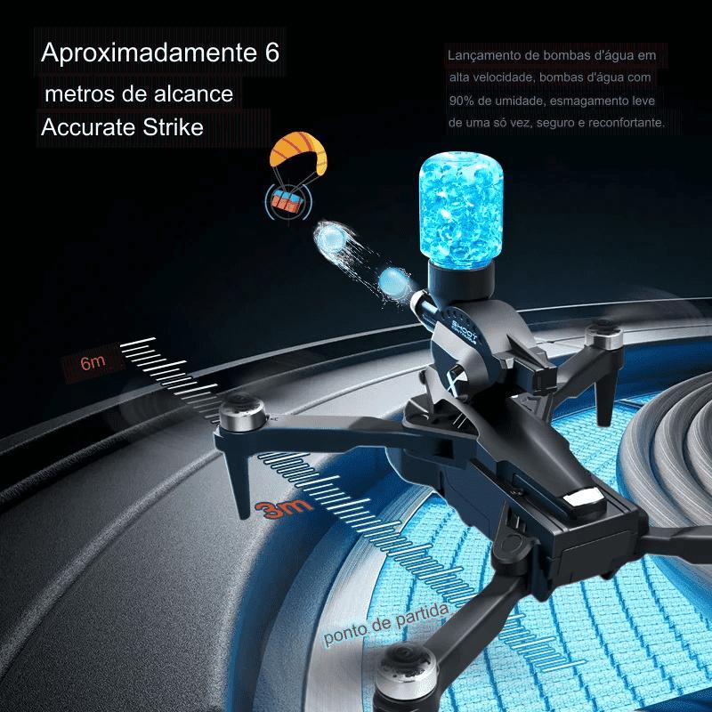 Miniatura Drone Três Câmeras K11 Max Sem Escova 8K Hd Wifi 5G Arma Gel