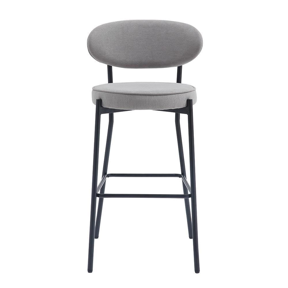 Miniatura Banqueta De Cozinha Eva Tecido Rivatti - Cinza