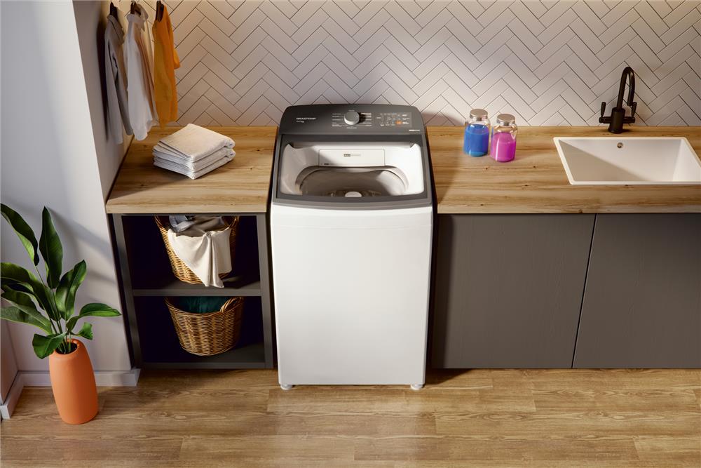 Máquina de Lavar Brastemp 14Kg Branca com Ciclo Tira Manchas Advanced e Smart Sensor - BWK14BB 220v