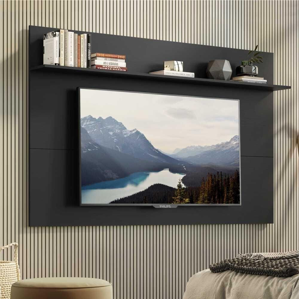 Painel Com Prateleira Para Tv Até 65´´ Amsterdã Plus Fg3363 Preto