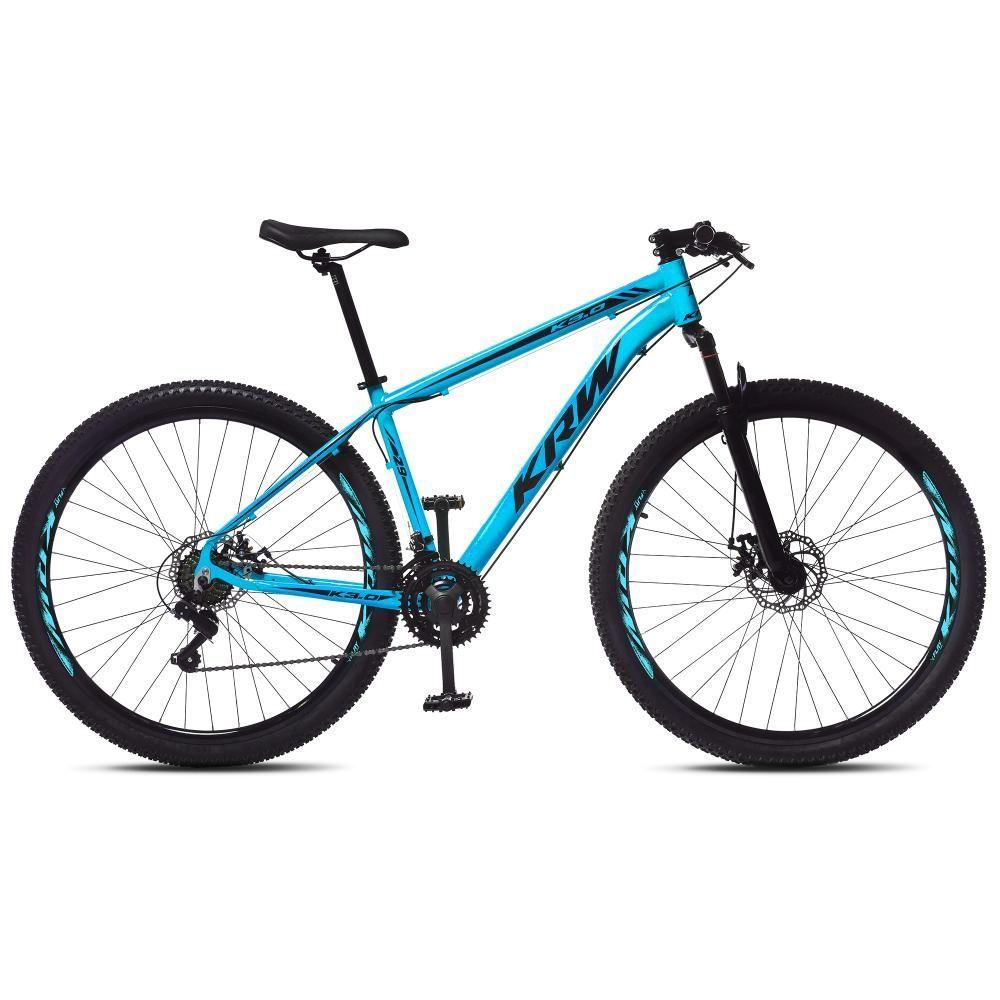 Miniatura Bicicleta Aro 29 Krw Alumínio 24 Vel Freio A Disco X52 Cor:azul/preto;tamanho Quadro:15.5 Azul/preto