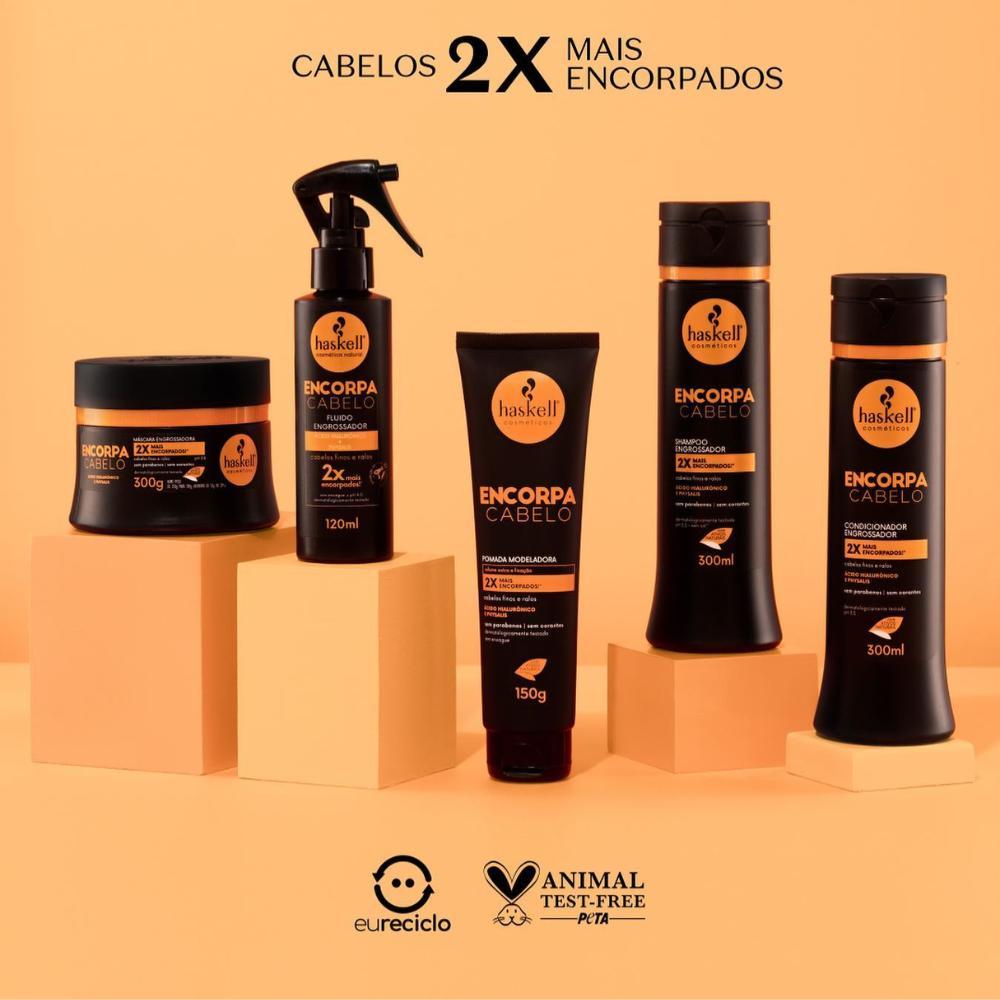 Miniatura Kit Haskell Encorpa Cabelo Engrossador Sh. + Cond + Fluído