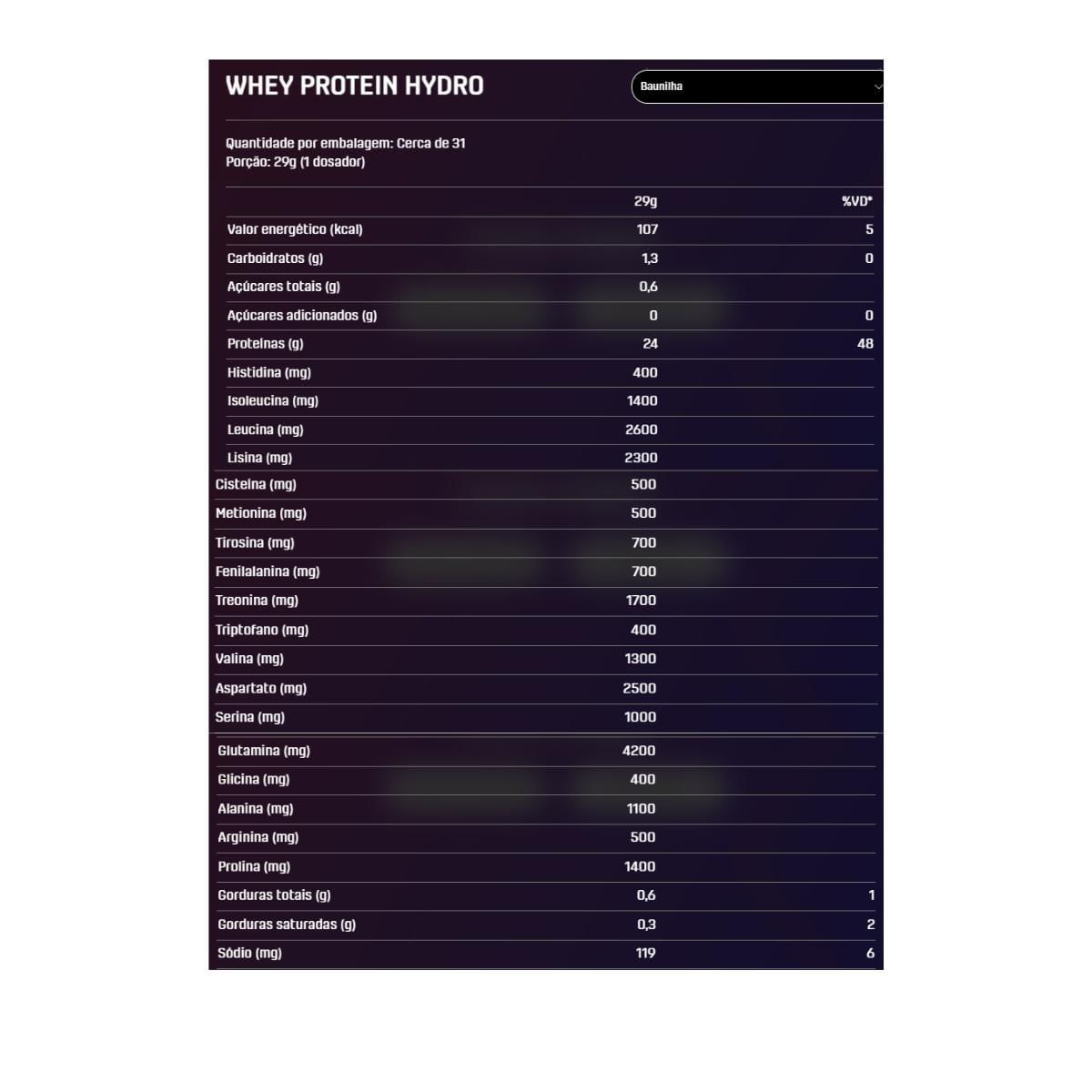 Miniatura Whey Protein Dux Hydro Baunilha 900G