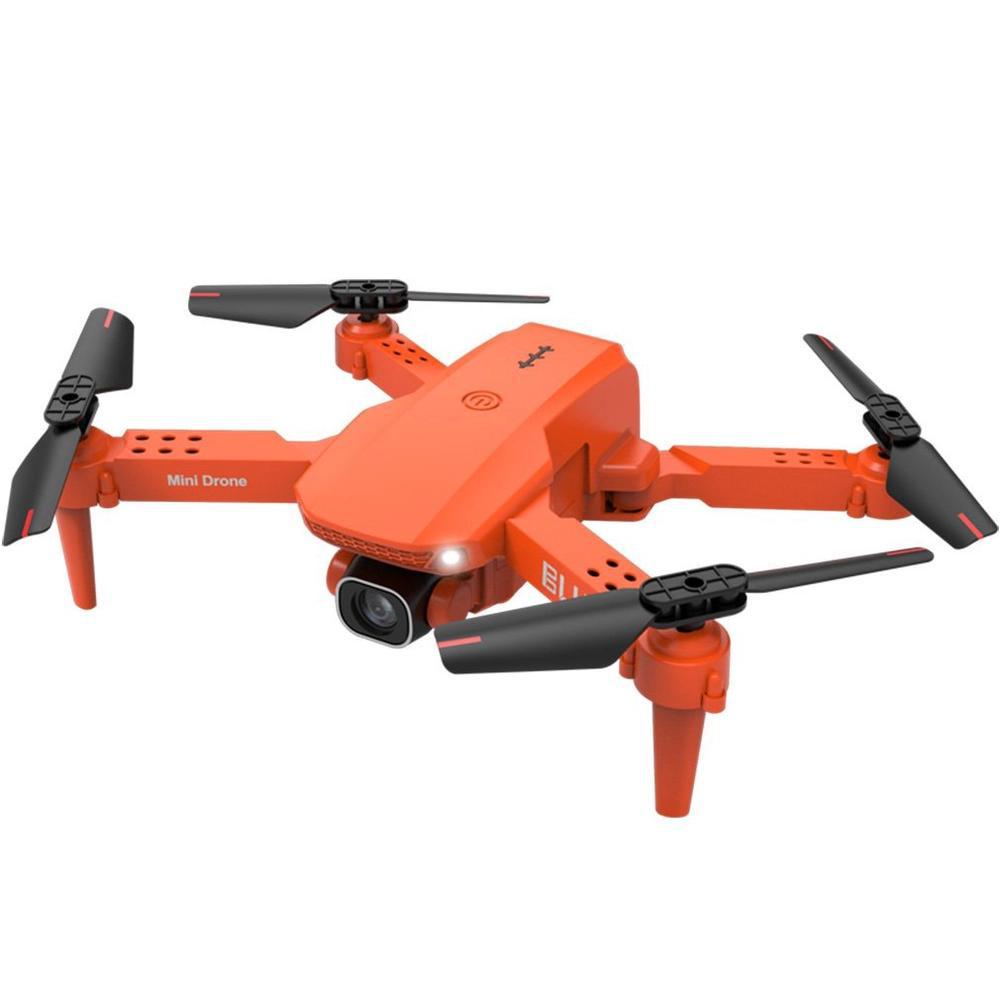 Miniatura Mini Drone Laranja K9 Câmera 4K Wifi Fpv Dobrável Com Bolsa
