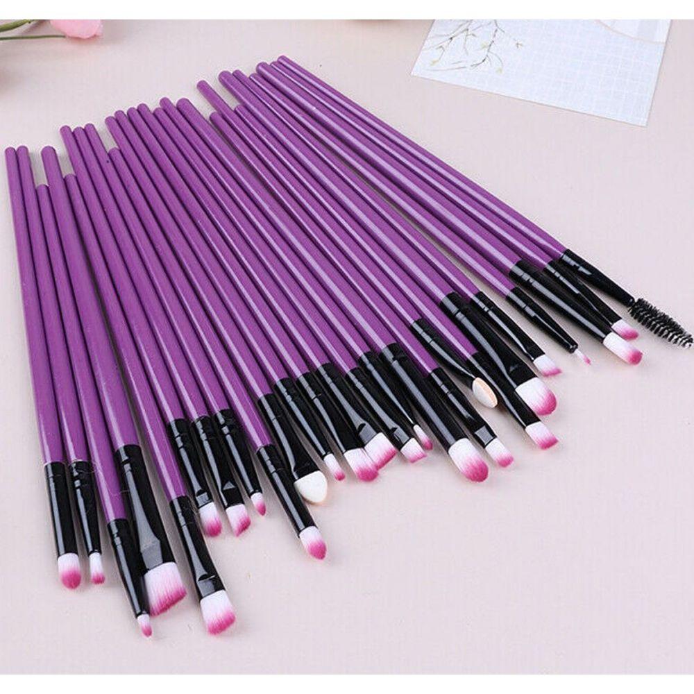 Miniatura Kit Pincéis Maquiagem 32 Peças Estojo Organizador Roxo