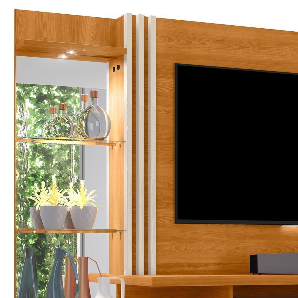 Miniatura Estante Home Theater Frizz Plus Cinamomo Off White Para Tv Até 60 - Madetec Cinamomo Off White