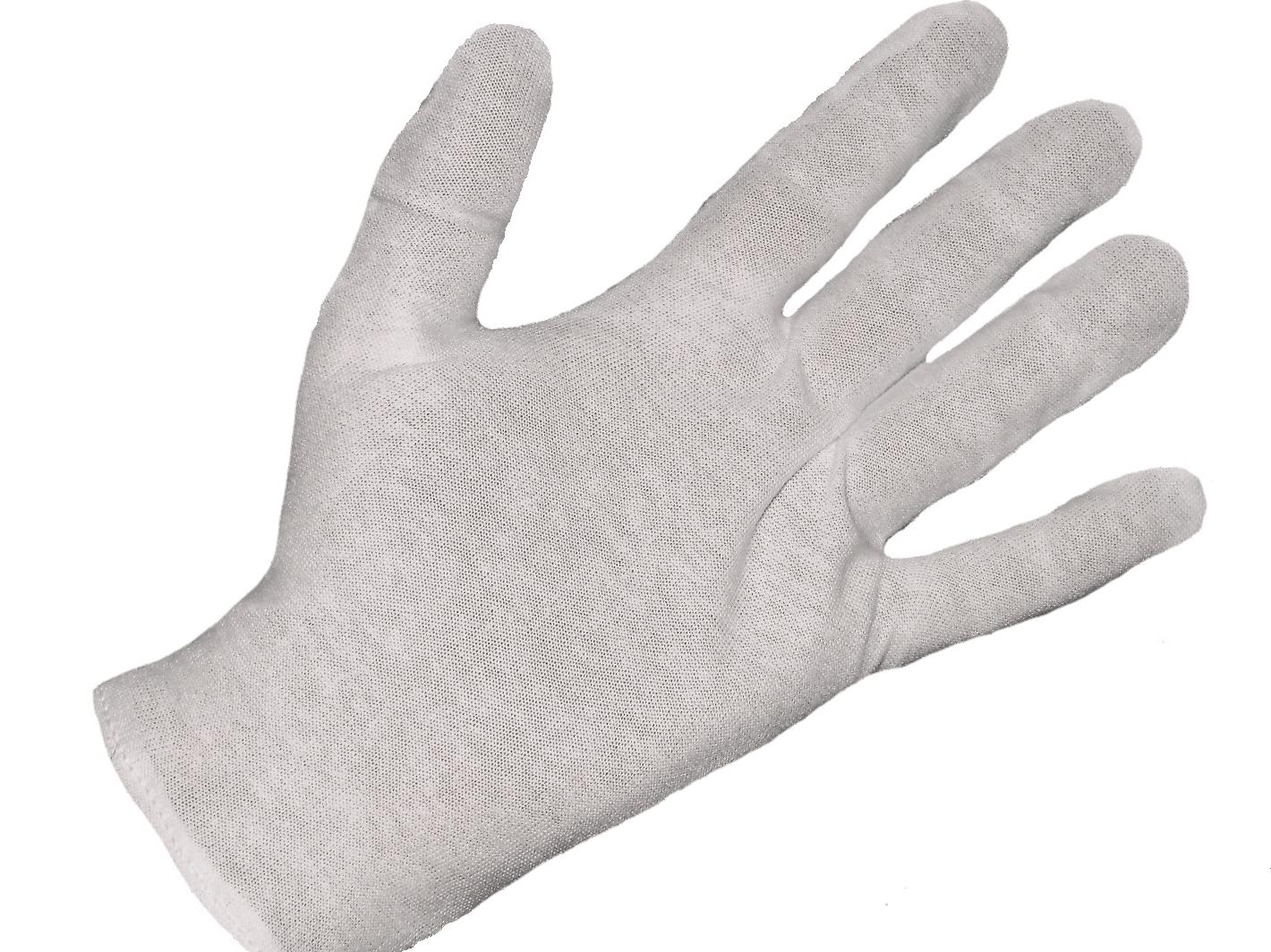 Miniatura Luva Algodão Branca 10 Pares Tamanho M Antialérgica Dermatite contato - Sensibilidade e tato - branco - luva Ambidestra - Absorção suor e umidade das m. - para alergia nas mãos - Luva para alérgicos