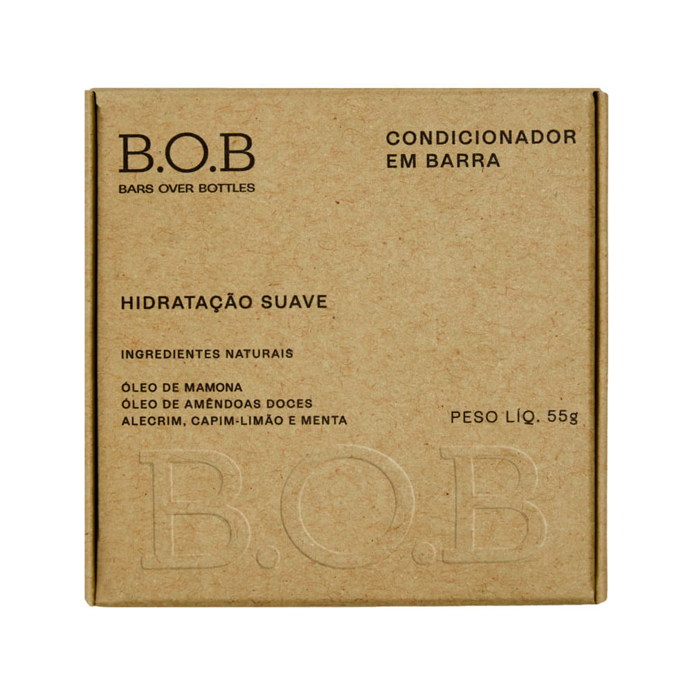 Miniatura Condicionador em Barra Hidratação Suave B.O.B Bars Over Bottles 55g