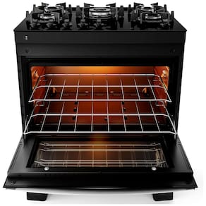 Miniatura Fogão Atlas 5 Bocas Agile Up Glass com Mesa de Vidro e Acendimento Automático Bivolt - Preto