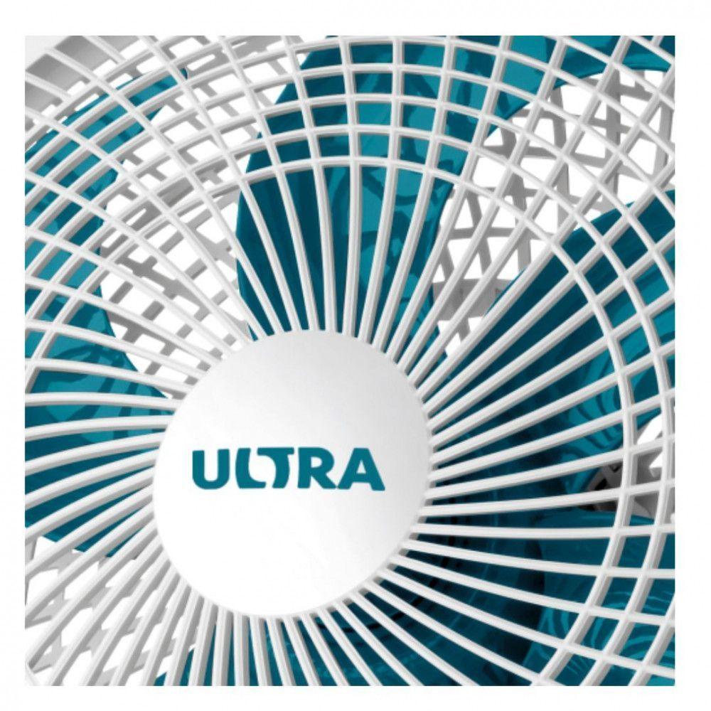 Miniatura Ventilador De Mesa Mondial Ultra V-30-6p 30cm 6 Pás 3 Velocidades 50w Branco Com Azul 220 V