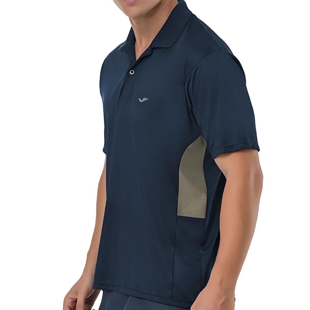 Miniatura Camisa Polo Elite Marinho e Cinza P