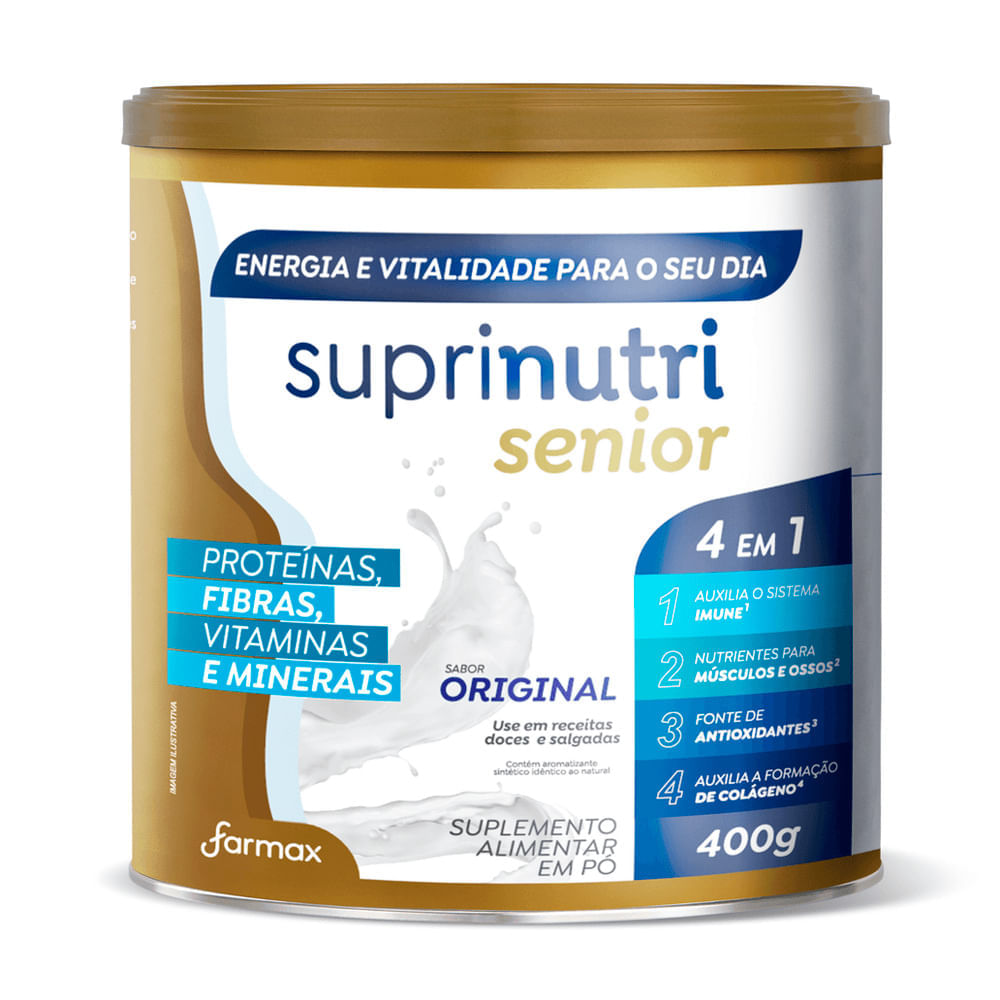 Miniatura Suprinutri Sênior Suplemento Alimentar 4 em 1 Sabor Original 400g
