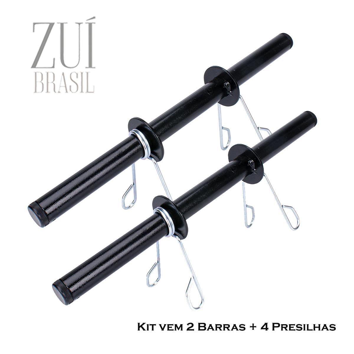 Puxador Triângulo Kit Muscualçãso + 2 Barra 40 Oca Presilhas